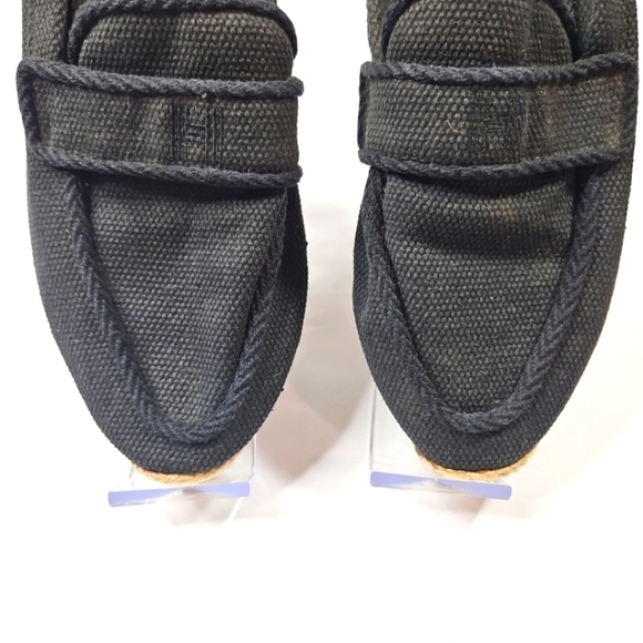 Hermes Black Espadrilles Loafers Size 36 - Picture 3 of 9